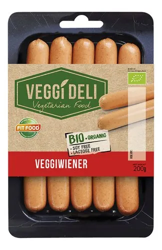 1789229 FIT FOOD VeggiDeli Veggiwiener Bio 5x40g - Image 1