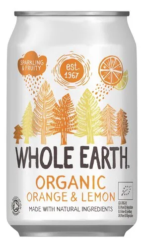 3180378 WHOLE EARTH Sparkl.Orange-Lemon Bio 33cl (1pc) - Image 1