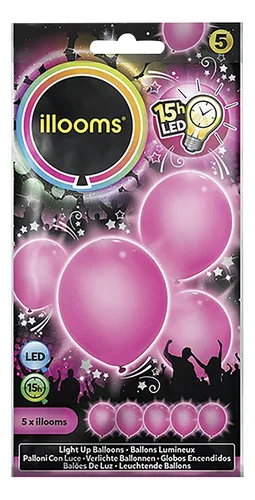 ILLOOMS ballons LED rose 5pc