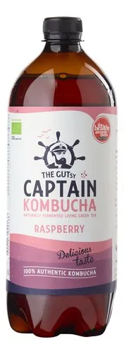 3487572 THE GUTSY CAPTAIN Kombucha Raspb. Bio 1L (1pc) - Image 1