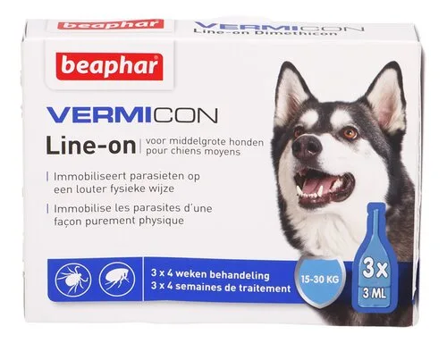 BEAPHAR Vermi.Line-On midd.hond 3x3ml