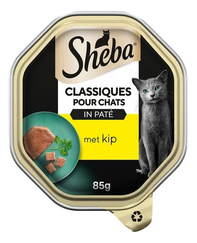 SHEBA Classics paté met kip vlootje 85g