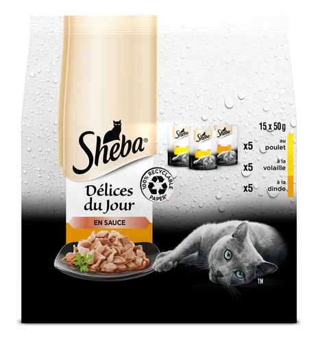 SHEBA mini volaille pouch 15x50g