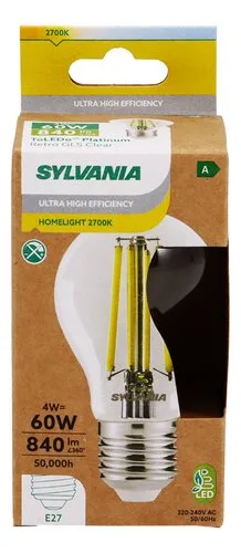 SYLVANIA LED Plat.Retro GLS Cl.E27 840LM