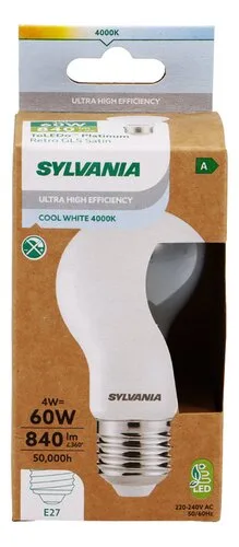 SYLVANIA LED Plat.Retro GLS E27 840LM