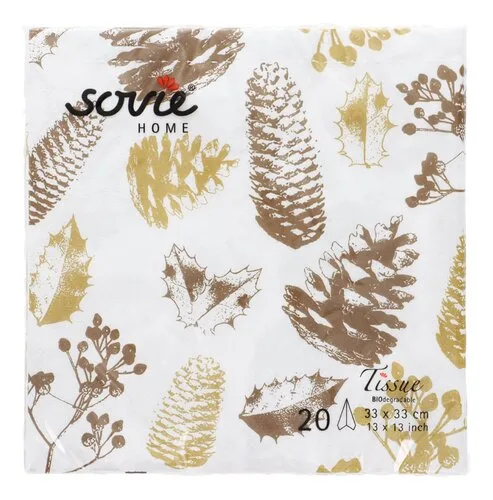 SOVIE HOME servet Xmas Stamps 33cm 20st