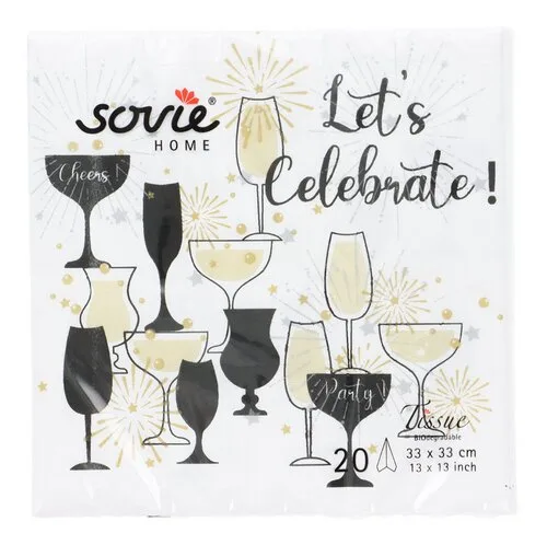 SOVIE HOME servet Celebrate 33cm 20st