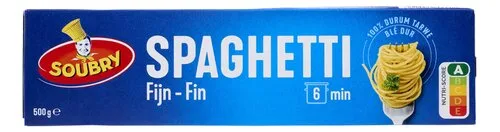 SOUBRY Spaghetti Fijn 500g