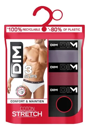 DIM slip Stretch grijs/rood/zw. XXL 3st