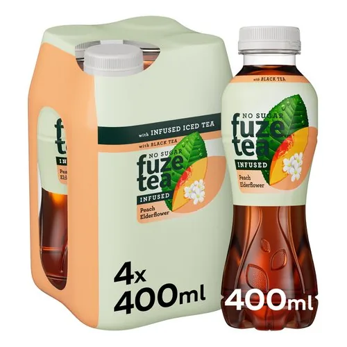 3901529 FUZE TEA No Sugar Bl.Tea Peach-Eld. 40cl (1pc) - Image 1