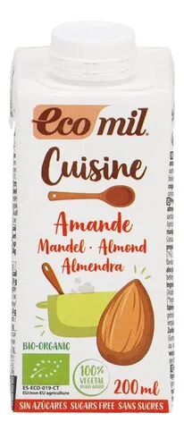3951143 ECOMIL Cuisine amande s.sucre Bio 200ml - Image 1