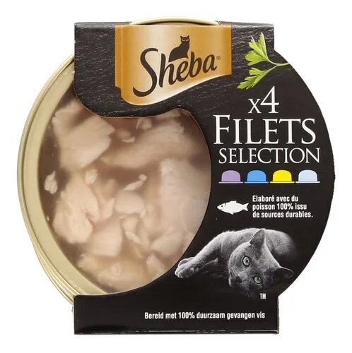 SHEBA kat filets witvis 4x60g