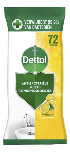 DETTOL lingettes nettoyantes citron 72pc