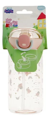 PEPPA PIG evie beker rietje roze 400ml