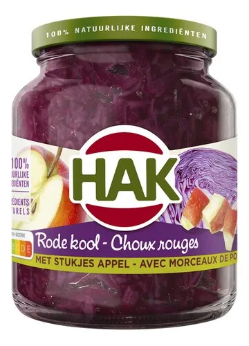 HAK rode kool met stukjes appel 355g