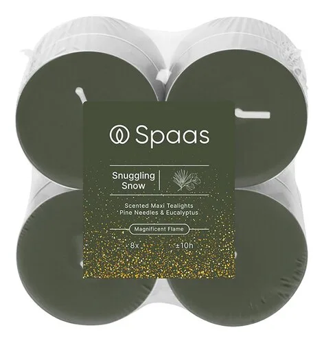 SPAAS Bougies maxi Snuggling Snow 8pc