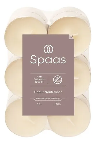 SPAAS maxi theelicht anti-tabak 12st