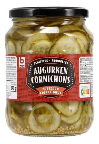 BONI augurkenschijfjes zoetzuur 670g