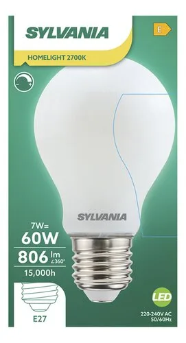 SYLVANIA led fil.mat peer E27 806lm dim
