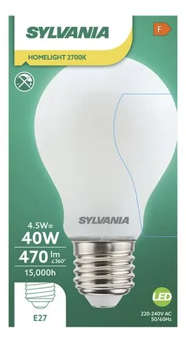 SYLVANIA led peer E27 470lm mat