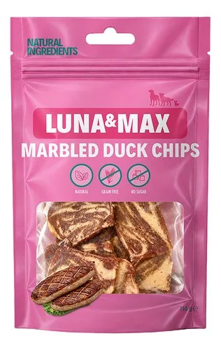 LUNA & MAX Snack hond Mar.Duck Chi. 110g