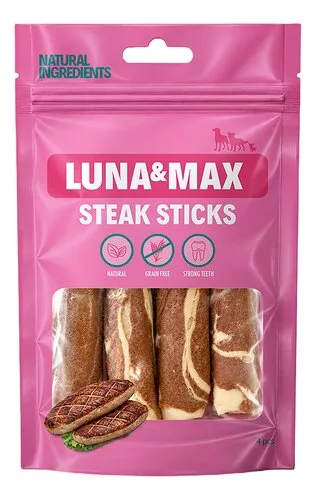 LUNA & MAX Snack hond Steak sticks 4st