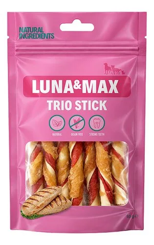 LUNA & MAX Snack hond Trio Stick 80g
