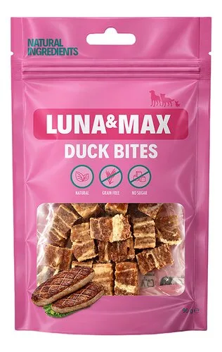 LUNA & MAX Snack hond Duck Bites 90g