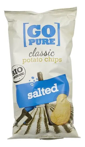 568606 GO PURE classic chips au sel bio 125g - Image 1